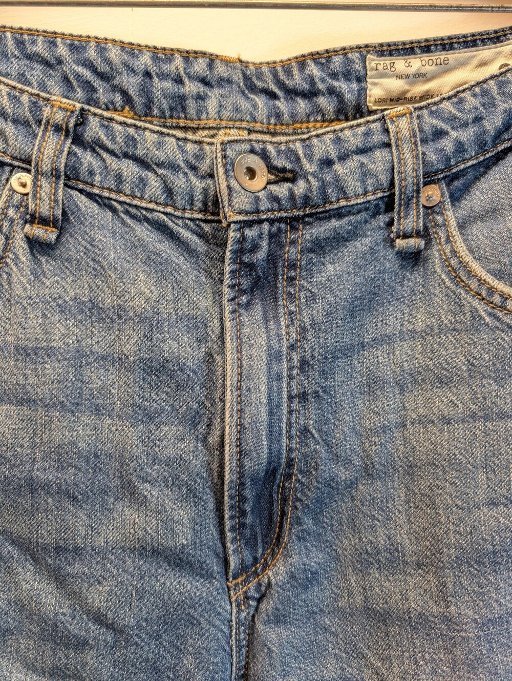 Rag &‎ Bone Lori mid rise wide leg jeans size 32 EUC - Picture 4 of 12